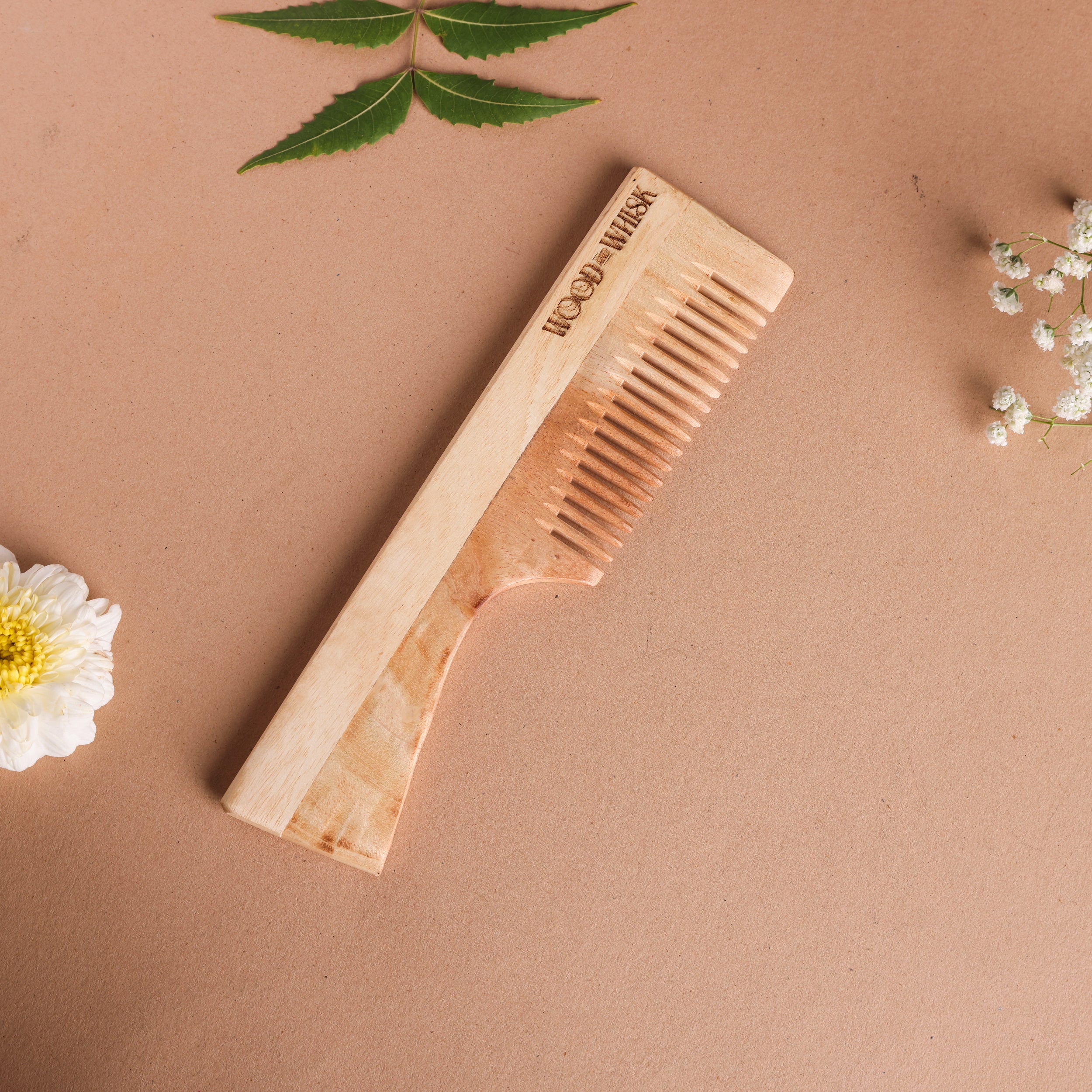Neem Wood Handle Hair Comb – Anti-Static, Handmade & Eco-Friendly