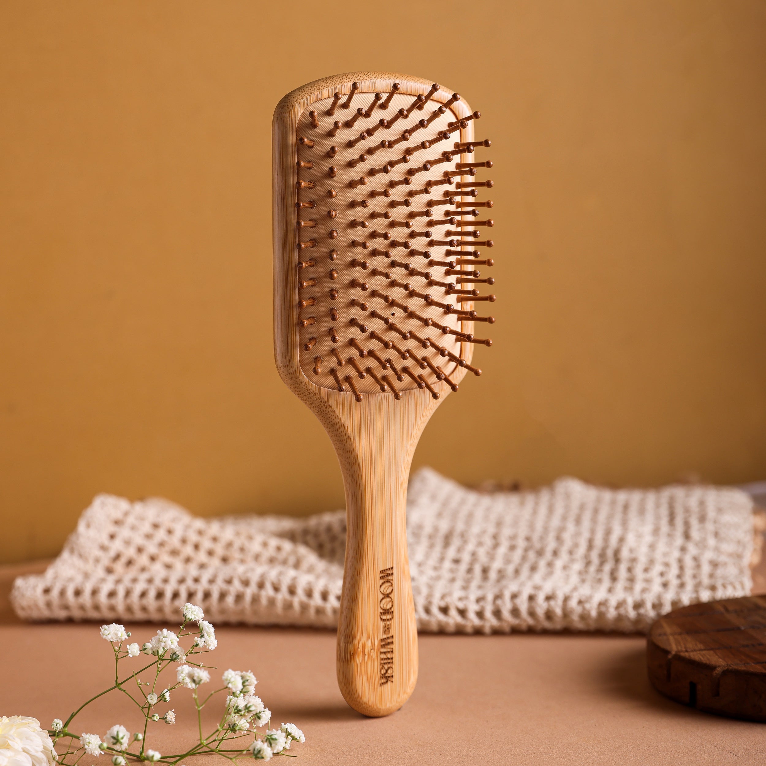 Eco-Friendly Bamboo Paddle Hair Brush – Anti-Frizz, Scalp Stimulating & Sustainable Detangler