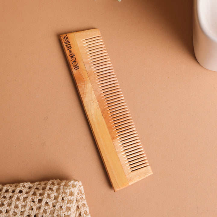 Neem Wood Regular Tooth Hair Comb – Natural, Handcrafted & Anti-Static