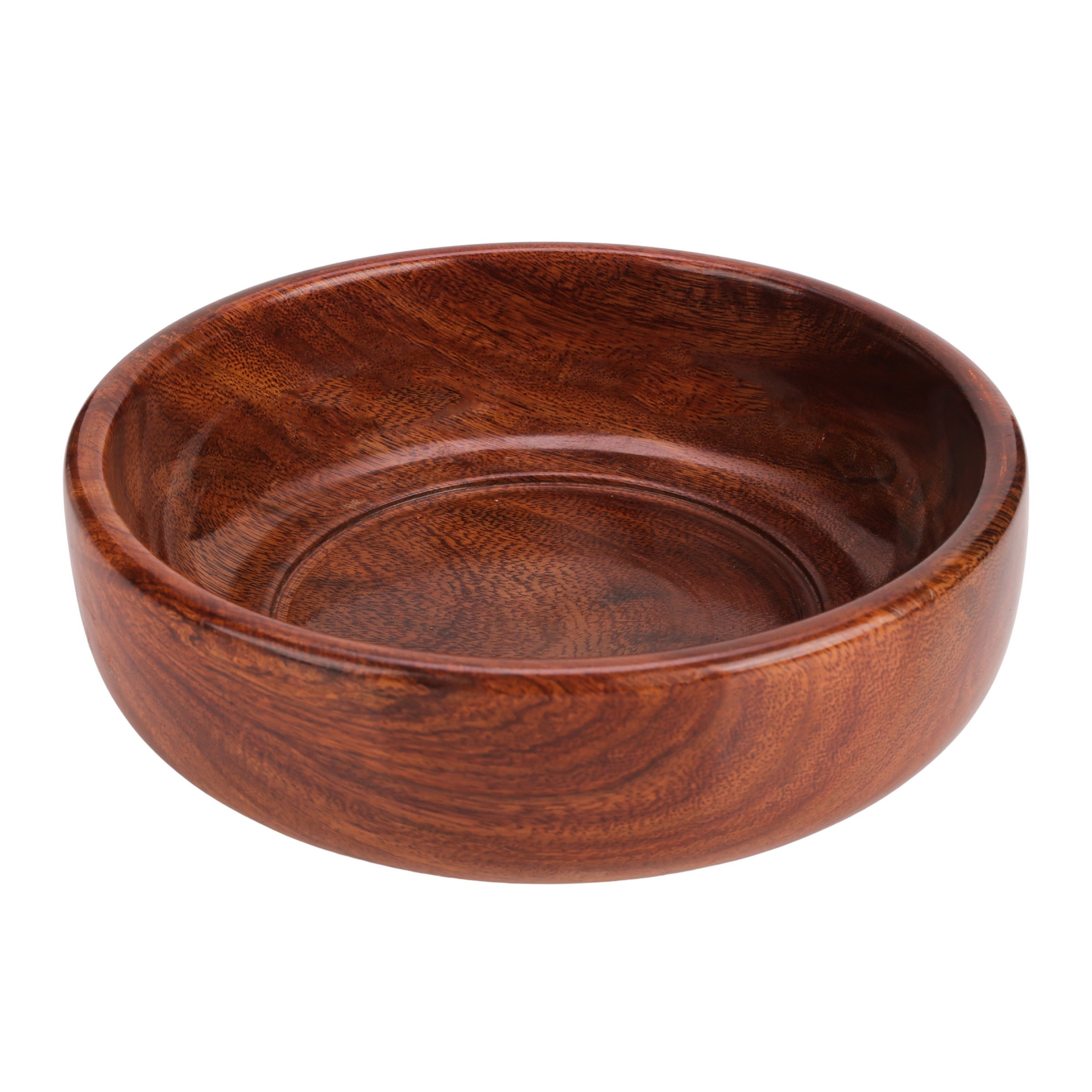Handcrafted Sheesham Wood Bowl Set – 4-Piece Natural Finish | Multipurpose Kitchen & Serving Bowls