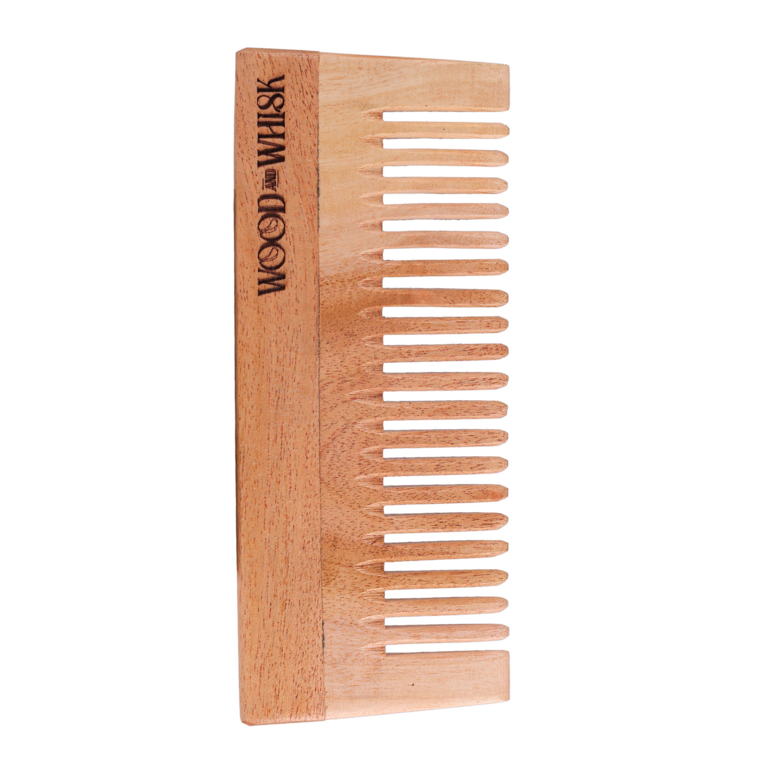 Neem Wood Comb Combo (Set of 2) – Shampoo Comb & Pin Tail Comb for Hair Growth & Styling
