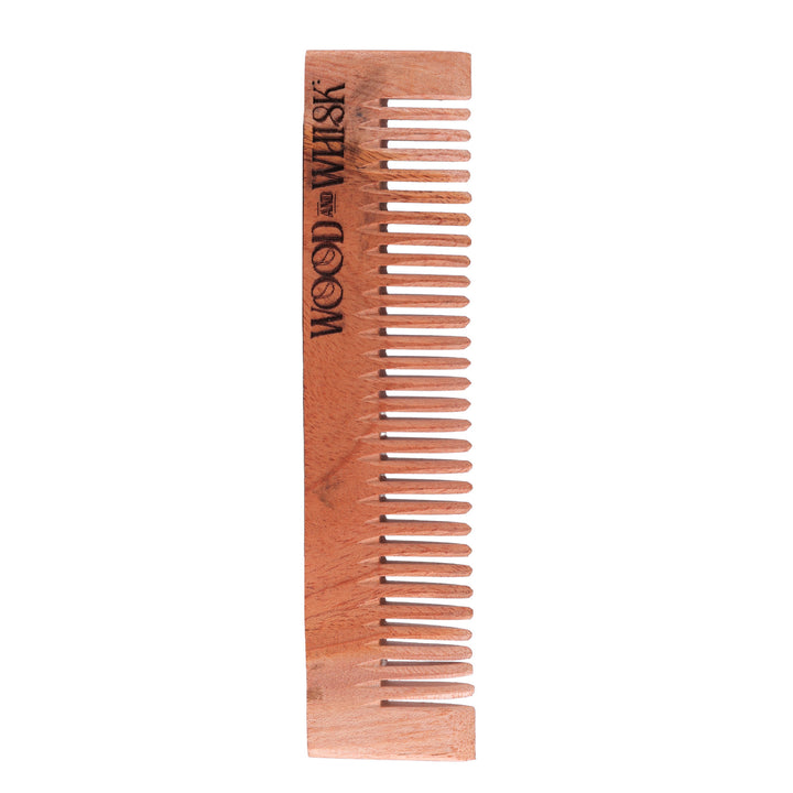Handcrafted Neem Wood Pocket Hair Comb – Anti-Static, Natural & Travel-Friendly